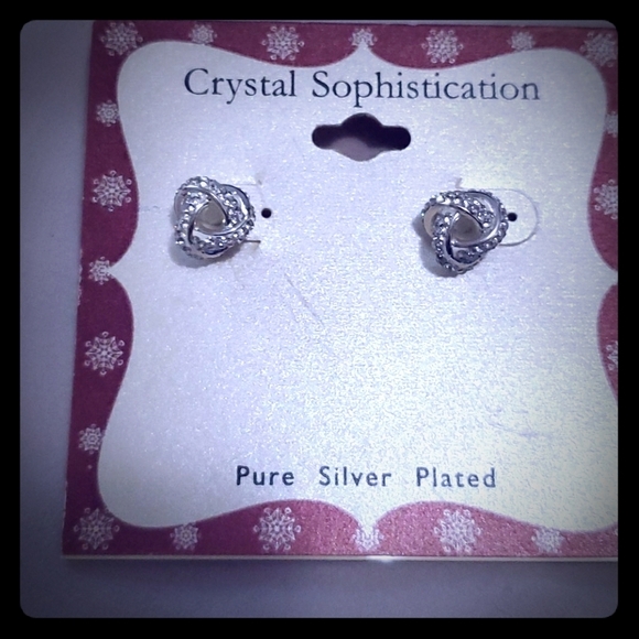 Crystal Sophistication Earrings pure Silver Plated - Picture 4 of 6